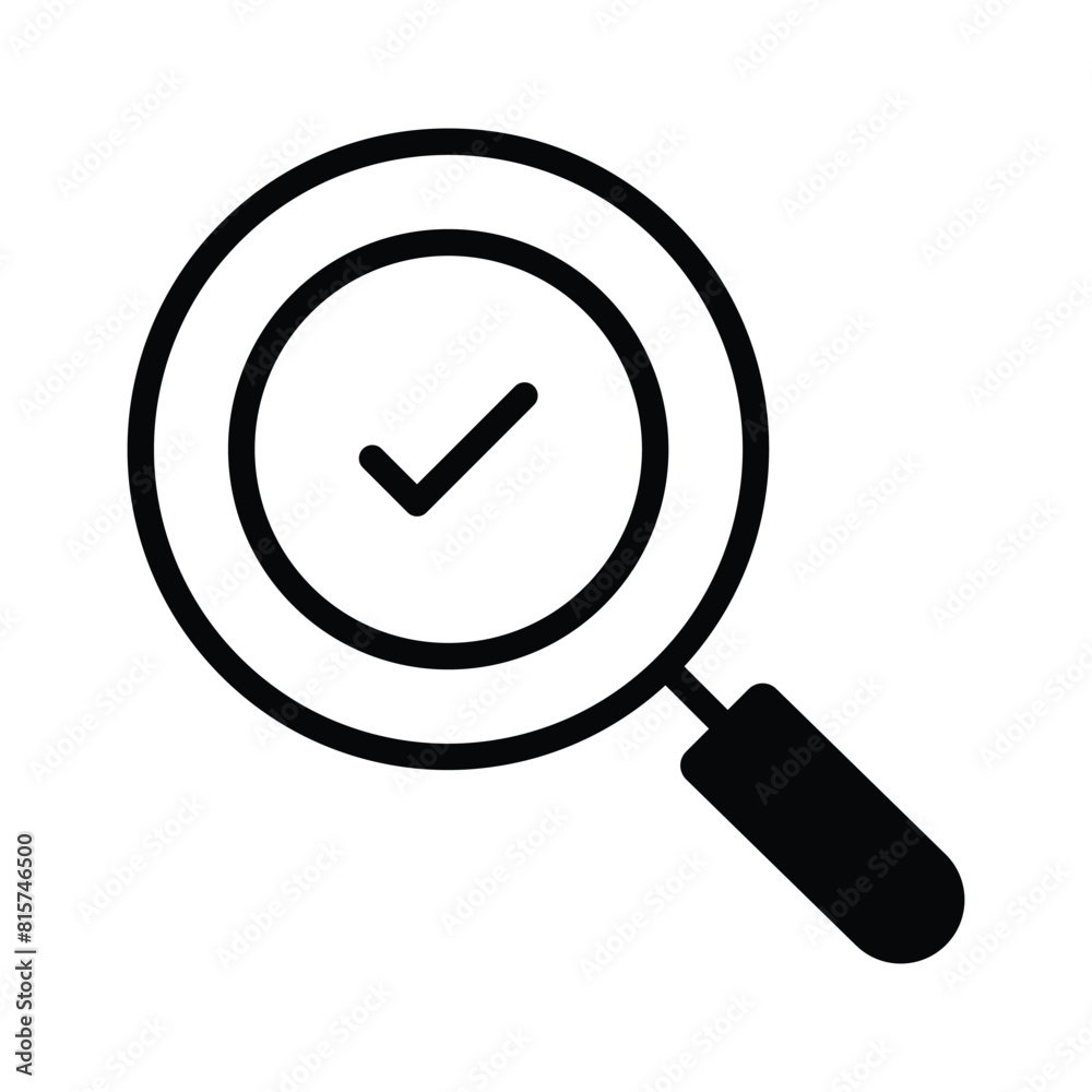 Grab this carefully crafted icon of verified search in trendy style Grab this carefully crafted icon of verified search in trendy style