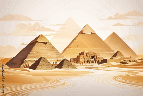 Egypt illustration desert culture