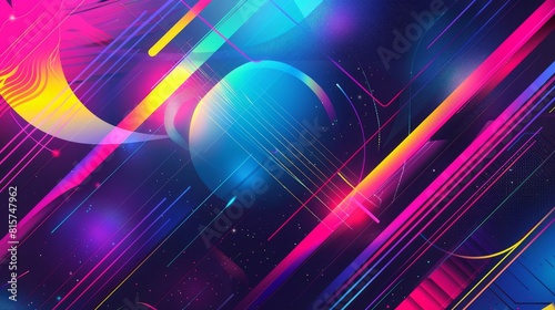 Colorful geometric background. Dynamic shapes composition with Futuristic Gradient.. Eps10 vector.