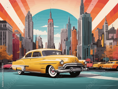 turism illustration new york 50s