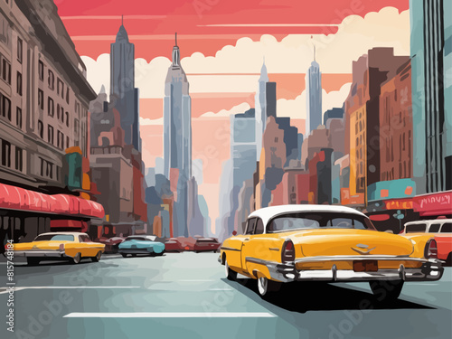 turism illustration new york 50s