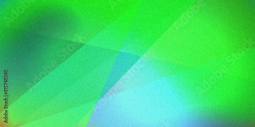 Ultrawide background with multicolored geometric shapes, stripes, lines in a grainy. Multicolored light mix green turquoise lime emerald olive azure ultramarine gradient. For design, banners, projects