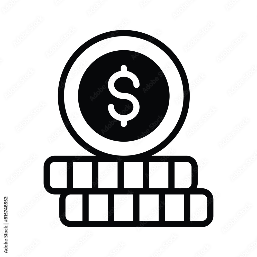 Check this carefully designed icon of money, dollar coin stack vector Check this carefully designed icon of money, dollar coin stack vector