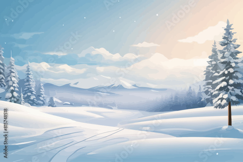 snown illustration background white background