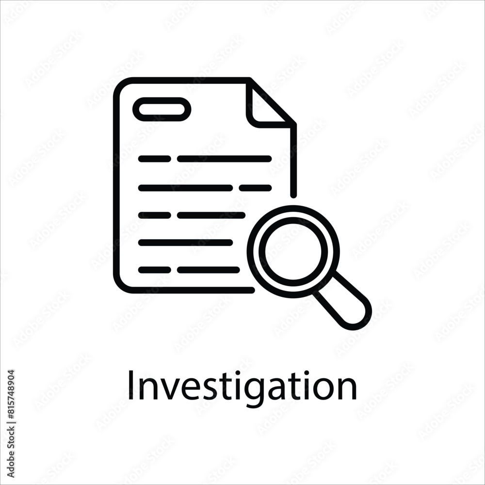 Investigation Vector icon Investigation Vector icon