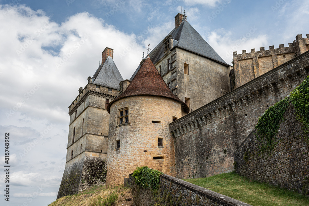 old castle Biron in the Dordogne, French old castle Biron in the Dordogne, French