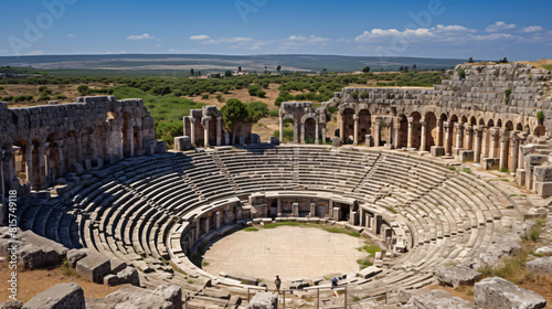 Ancient roman amphitheater in port city