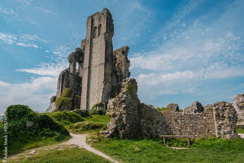Corfe Castle, Dorset, England Uk