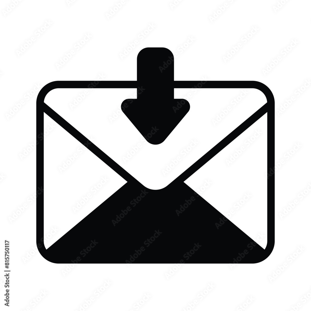 Incoming message, inbox icon vector design in modern style Incoming message, inbox icon vector design in modern style