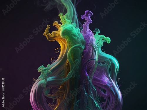 abstract background a colorful series of swirls of colors are shown in this illustration