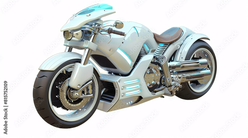 modern, futuristic motorbike, for personal transport , isolated on a clear white background modern, futuristic motorbike, for personal transport , isolated on a clear white background