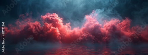 red smoke cloud on black background, banner design, dark background, cinematic lighting, photorealistic, high resolution © MK