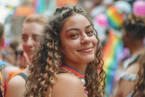 proud gay woman in a Gay parade, lgbtq population, high quality photo, stock photography, HD 8K --ar 3:2 --style raw Job ID: 8d061132-cf7b-4505-8e0d-bb5f3c06cfe7