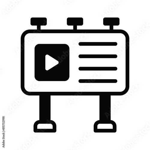 Concept icon of video marketing in trendy isometric style