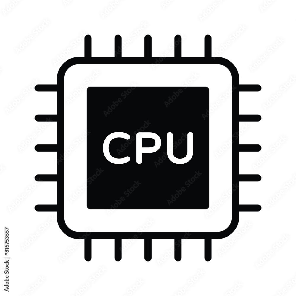 Icon of processor in trendy style, premium vector Icon of processor in trendy style, premium vector