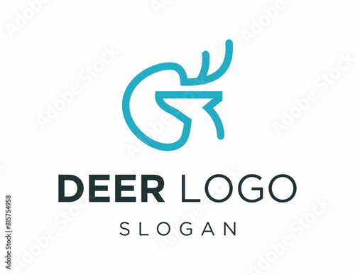 The logo design is about Deer and was created using the Corel Draw 2018 application with a white background. photo