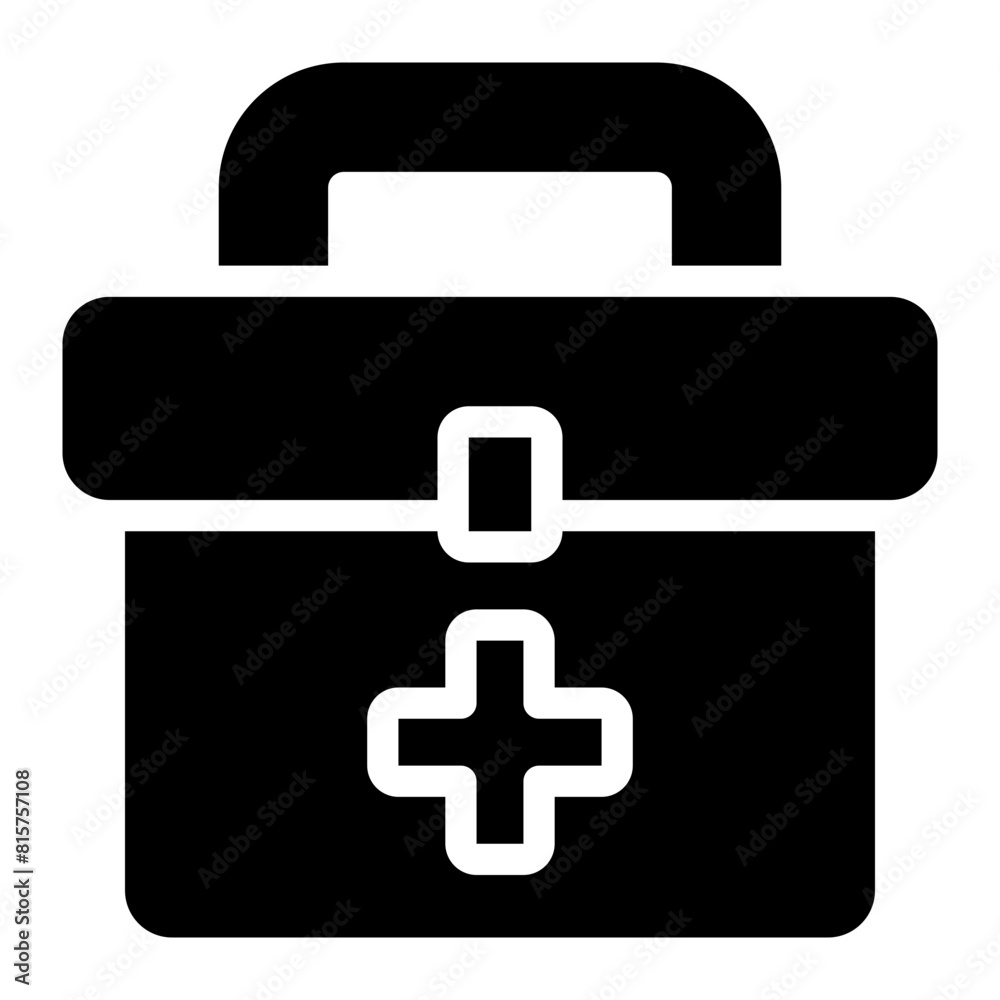 Obraz premium first aid kit glyph icon