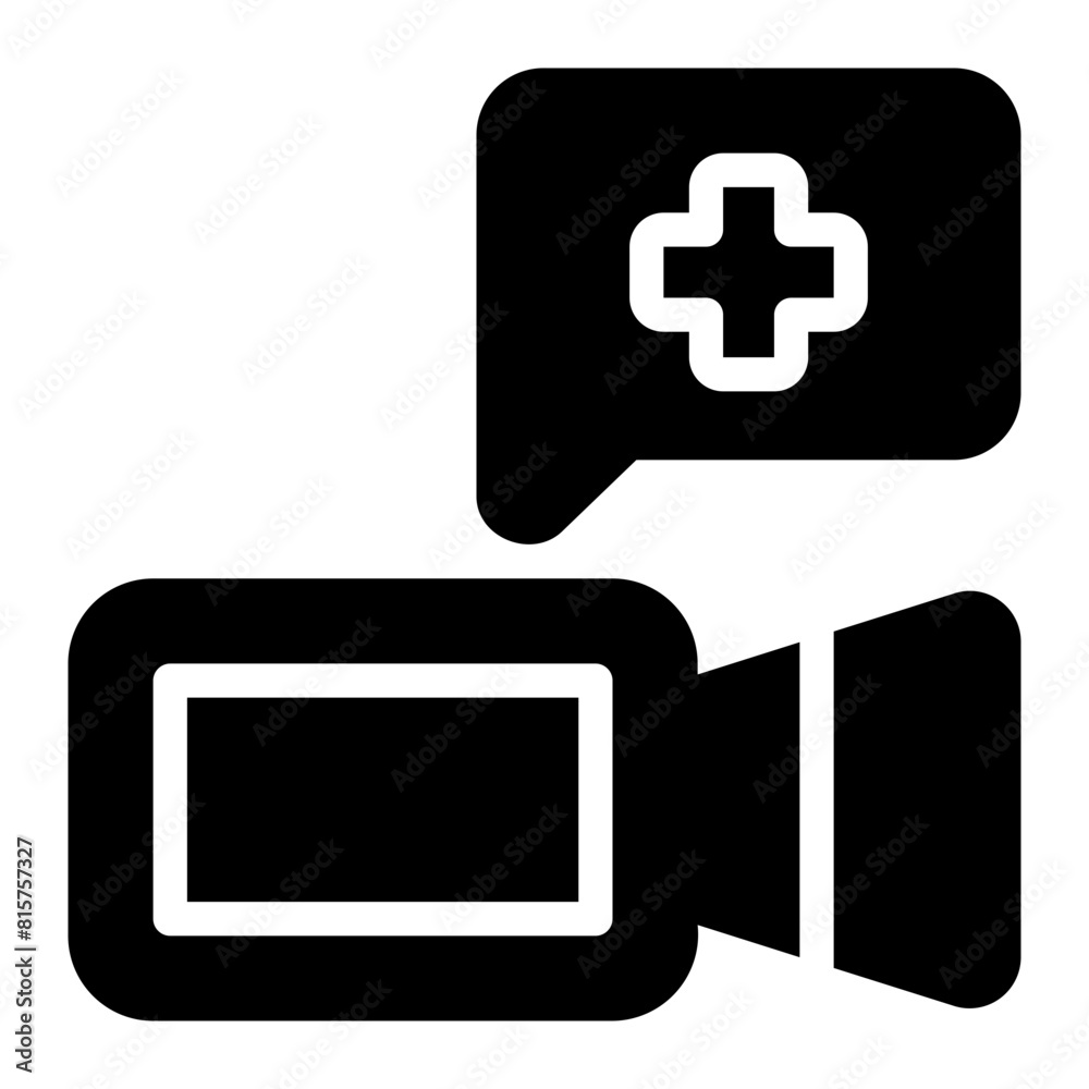 Fototapeta premium video call glyph icon