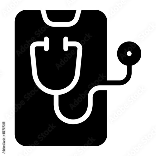 Telemedicine glyph icon