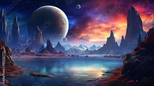 Planet and Space Landscape Beautiful Scenery