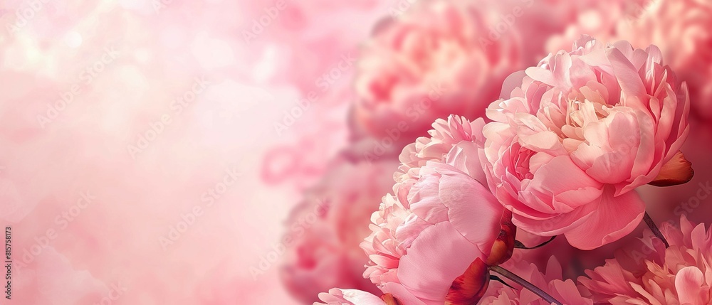 Beautiful pink peony flower background Beautiful pink peony flower background