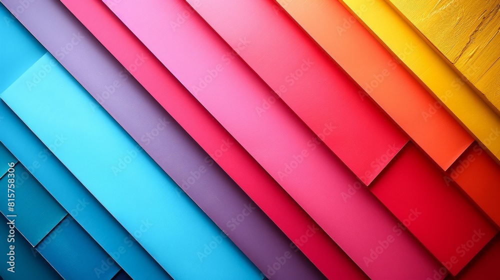 Fototapeta premium Colorful abstract geometric background. Generative ai