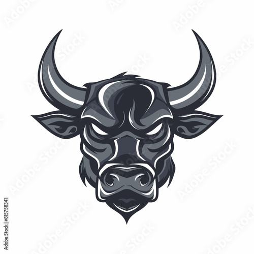 bull head mascot esports logo character for sport and gaming logo concept
