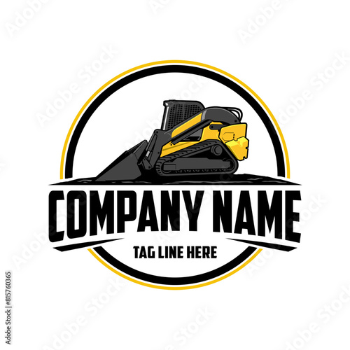 Skid steer loader company  logo vector image