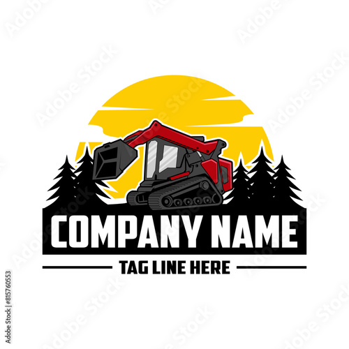 Skid steer loader company  logo vector image