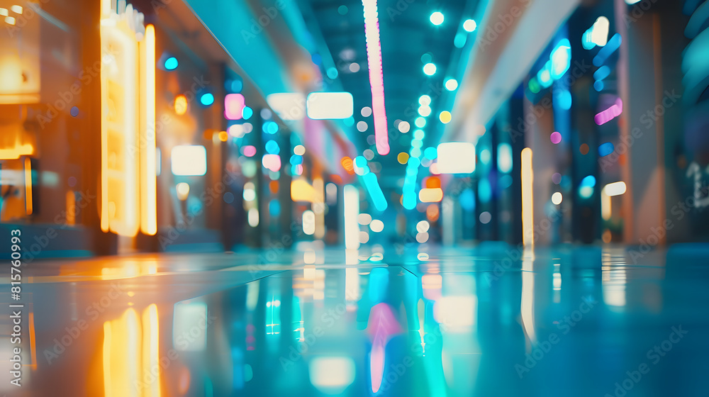 Abstract background of shopping mall shallow depth of focus : Generative AI Abstract background of shopping mall shallow depth of focus : Generative AI