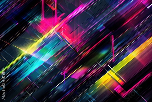 Modern digital abstract background features a dynamic light generative ai