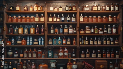 wall of shelves filled with various bottles of alcohol