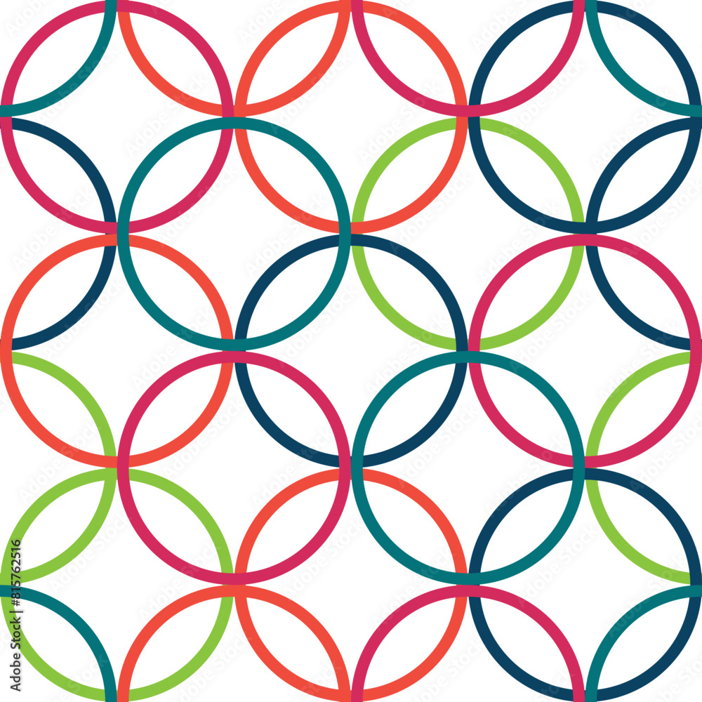 Fototapeta premium Colored Abstract geometric seamless pattern. geometric pattern swatch vector illustration