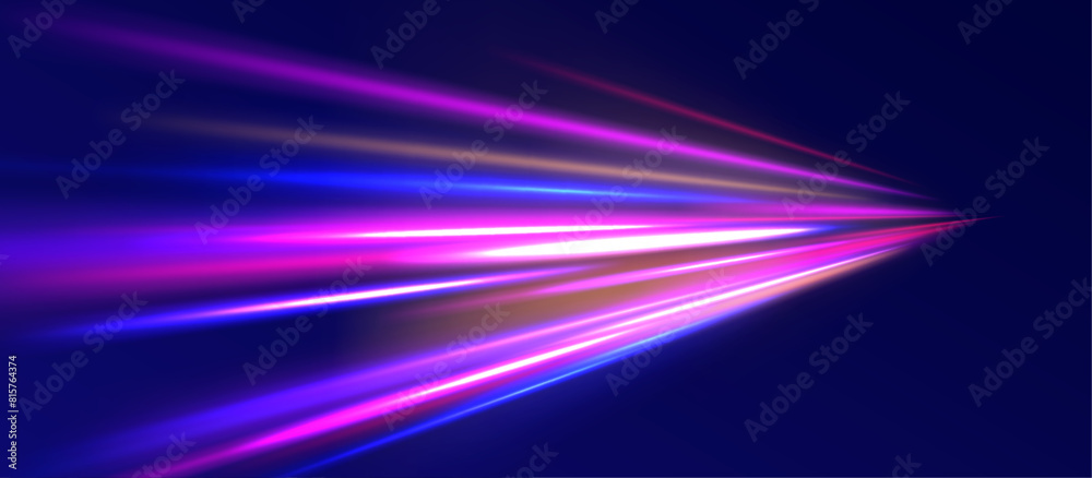 Panoramic high speed technology concept, light abstract background. Glowing spark swirl trail tracing on dark blue background. Light line moving with speed. Panoramic high speed technology concept, light abstract background. Glowing spark swirl trail tracing on dark blue background. Light line moving with speed.