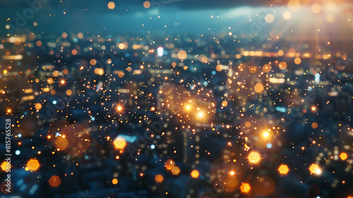 Beautiful shiny sparklers at night city