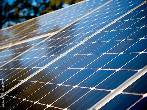 Instalación de placas solares al aire libre energia renovable y limpio