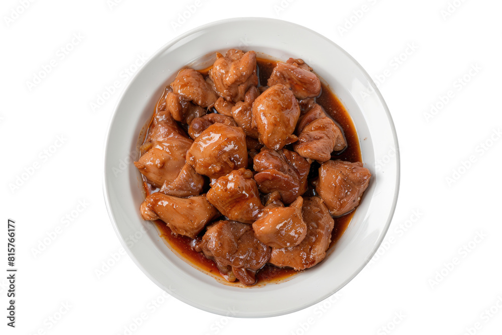 Chicken adobo isolated on transparent background Chicken adobo isolated on transparent background