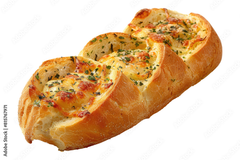 Garlic bread isolated on transparent background