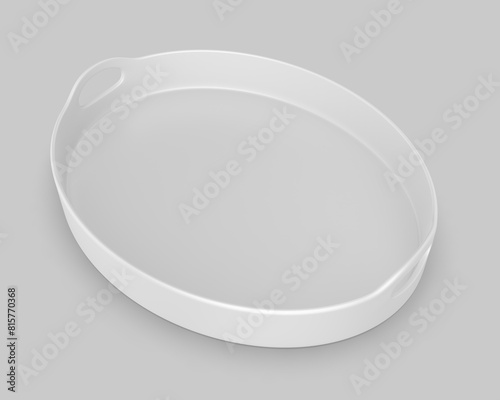Food And Beer Tray and Bar Serving Tray For Branding, Blank  template 3d illustration.