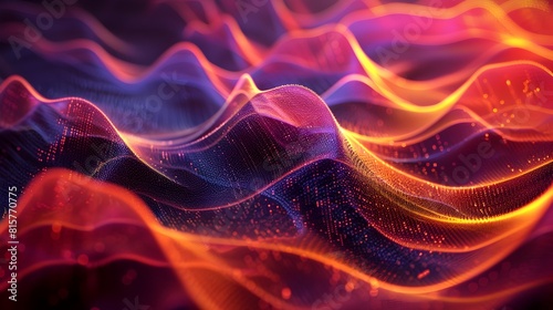 Captivating Harmonic Waves Dramatic Organic Patterns of Vibrant Pulsating Energy and Light