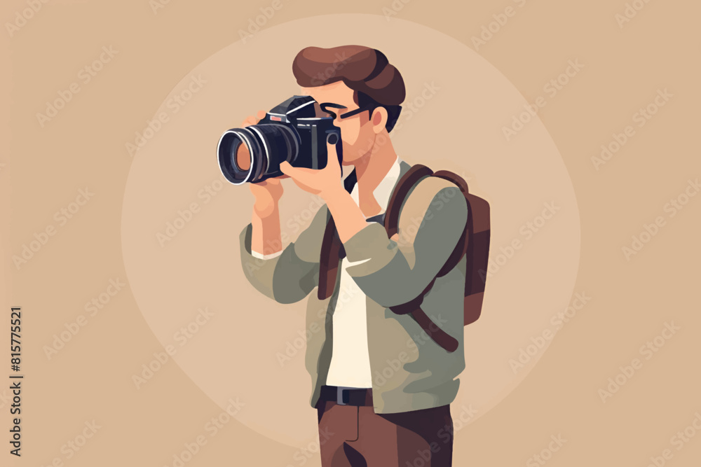 at close range a photographer is holding a camera and ready to take a picture at close range a photographer is holding a camera and ready to take a picture