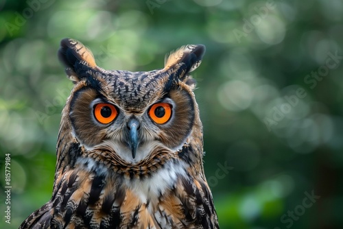 Close-up portrait of a Eurasian Eagle-Owl