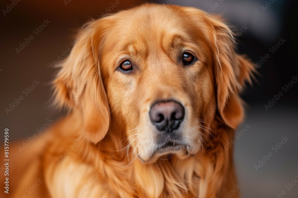 Close-up portrait of a golden retriever