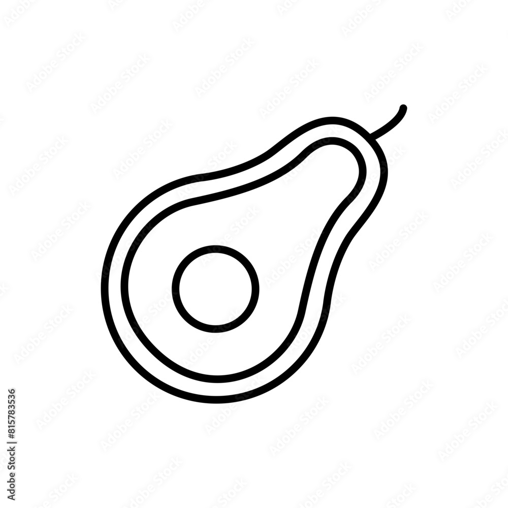 Avocado outline icons, minimalist vector illustration ,simple transparent graphic element .Isolated on white background Avocado outline icons, minimalist vector illustration ,simple transparent graphic element .Isolated on white background