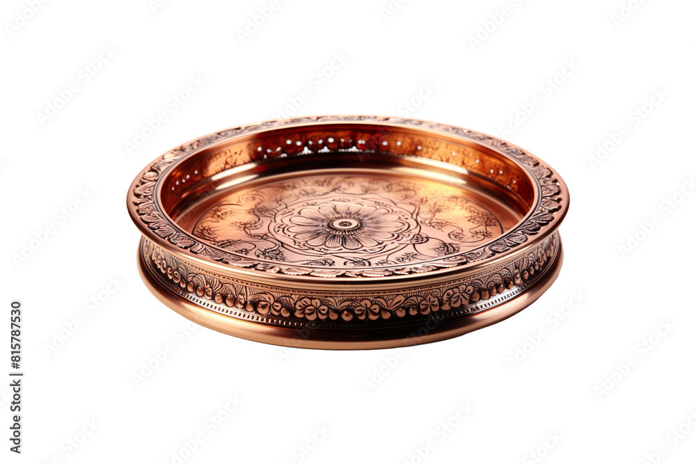 Copper Pooja Thali isolated on transparent background. Copper Pooja Thali isolated on transparent background.