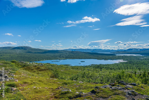 Beautiful landscape view from the vast Swedish highlands