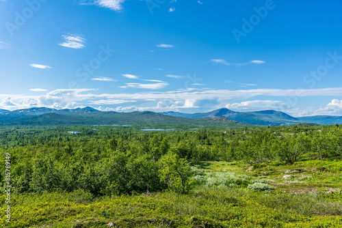Beautiful landscape scene from the vastness of the Swedish highlands