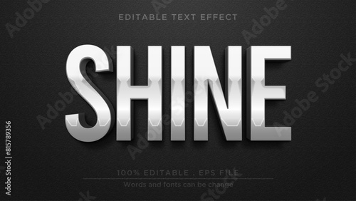 Shiny editable text effect. Luxury text mockup template