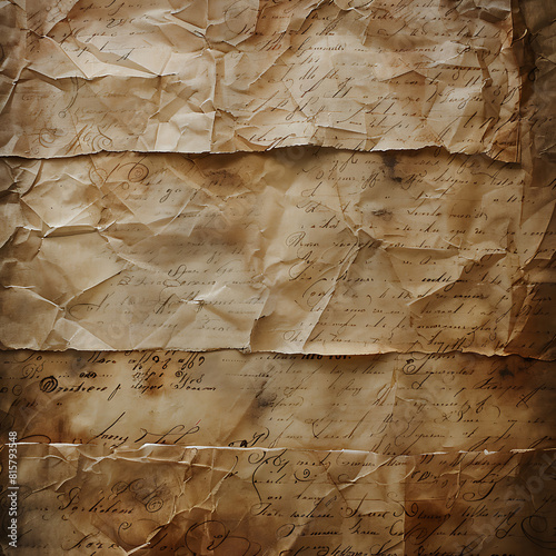 Antique manuscripts on old parchment paper sheet 