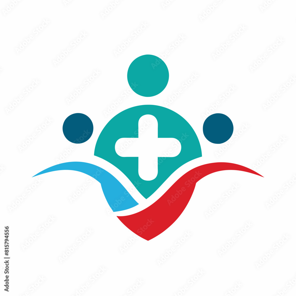 medical health logo people Care icon vector art illustration medical health logo people Care icon vector art illustration